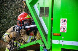 Brand in vuilniswagen in Blaricum
