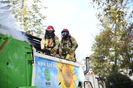 Brand in vuilniswagen in Blaricum