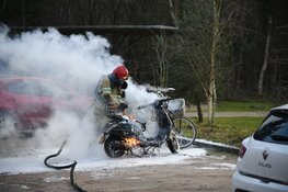 Scooter in brand Loosdrechtse bos