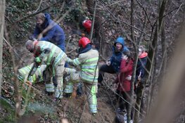 Hond vast in vossenhol in Huizen