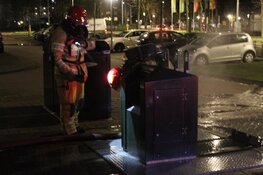 Brand in ondergrondse container in Huizen