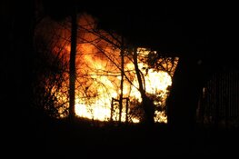 Tractor in brand in Blaricum