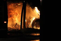 Tractor in brand in Blaricum