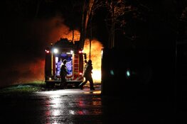 Tractor in brand in Blaricum
