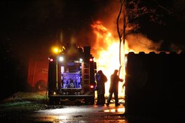 Tractor in brand in Blaricum