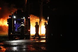 Tractor in brand in Blaricum