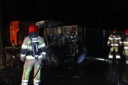 Tractor in brand in Blaricum