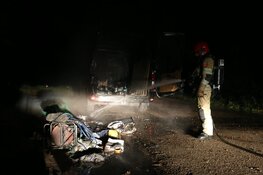 Bestelbus in brand in Blaricum