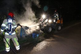 Dixi uitgebrand langs de weg in Blaricum