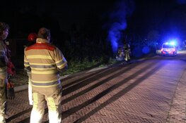 Dixi uitgebrand langs de weg in Blaricum