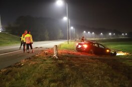 Bestuurder mee met politie na ongeval Naarden