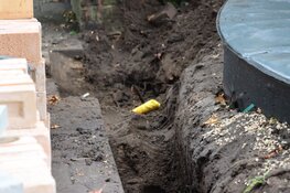 Gaslek na werkzaamheden in tuin Bussum