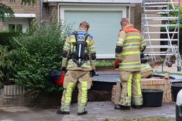 Gaslek na werkzaamheden in tuin Bussum
