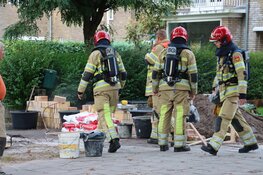 Gaslek na werkzaamheden in tuin Bussum
