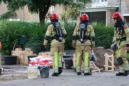 Gaslek na werkzaamheden in tuin Bussum
