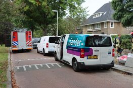 Gaslek na werkzaamheden in tuin Bussum