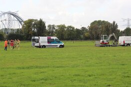 Groot gaslek in weiland Muiderberg