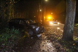 Auto knalt op boom tussen Huizen en Naarden
