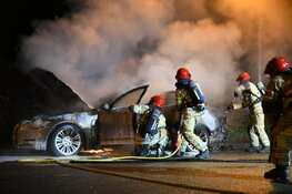 Jaguar in brand in Bussum