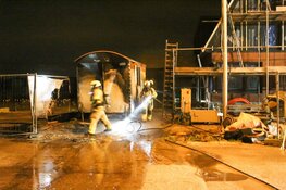 Bouwkeet in brand op bouwplaats Eemnes