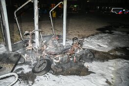 Scooter in brand gestoken in Hilversum