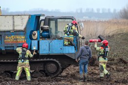 Brand in rupsvoertuig Huizen