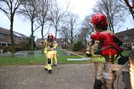 Waterleiding gesprongen door vallende boom in Huizen
