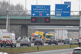 Ongeluk op A1 richting Laren