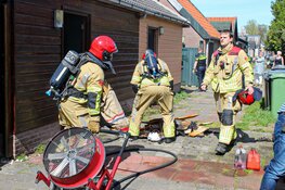 Schuurbrand door elektrische fiets in Naarden