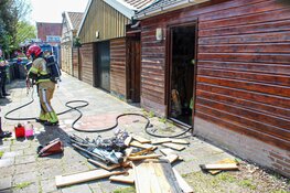 Schuurbrand door elektrische fiets in Naarden