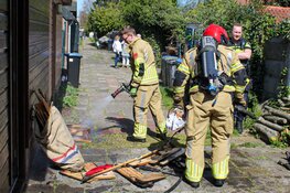 Schuurbrand door elektrische fiets in Naarden