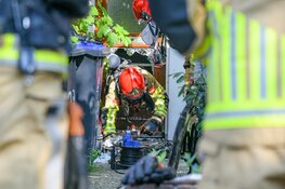 Brand door wasmachine in woning in Hilversum