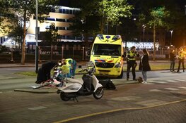 Scooterrijder gewond na botsing met fietser