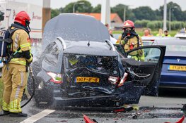 A1 afgesloten door ongeluk met LPG-tank