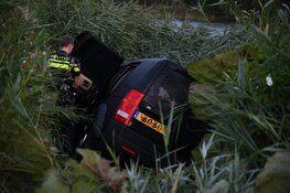 Auto belandt in het riet in Nederhorst den Berg