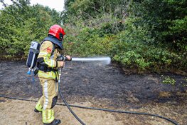 Kinderen steken 200 vierkante meter gras en heide in brand in Huizen