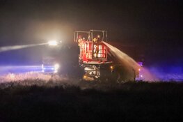 Brand aan de rand van Bussumerheide, mogelijk door vuurwerk