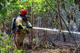 Buitenbrand in bos bij Huizen
