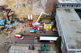 Brandmelding bij slooppand in Huizen