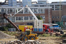 Brandmelding bij slooppand in Huizen