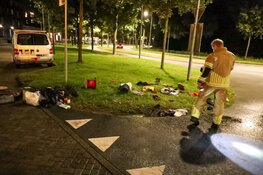 Spontane brand in bedrijfsbus in Huizen
