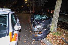 Auto crasht in Eemnes, inzittenden slaan op de vlucht