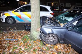 Auto crasht in Eemnes, inzittenden slaan op de vlucht