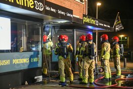 Brand door explosie bij afhaalrestaurant in Bussum