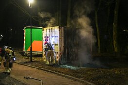 Container in brand bij Sint Vituskerk in Hilversum