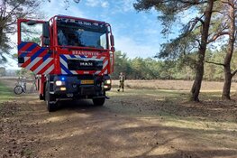 Kleine natuurbrand in Bussum, vermoedelijk aangestoken