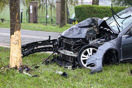 Automobilist tegen boom gereden in Muiderberg