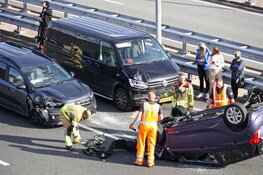 Aanrijding met vijf voertuigen op A1