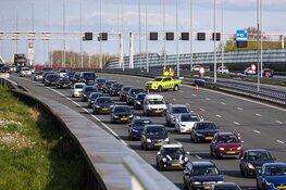 Aanrijding met vijf voertuigen op A1