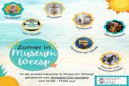 Museum Weesp verruimt haar openingstijden tijdens de zomervakantie.